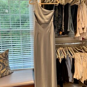 Full length one shoulder slit front Anthropologie Bhldn dress w original tags